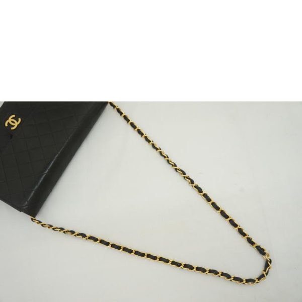 71109 4 Chanel Matelasse Chain Shoulder Bag Black