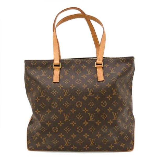 71137 1 Louis Vuitton Cava Mezzo Monogram Tote Bag Brown