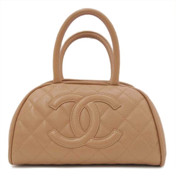 71177 1 Chanel Matelasse Mini Boston Bag Beige