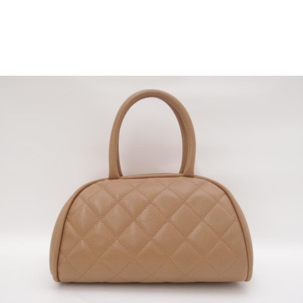 71177 2 Chanel Matelasse Mini Boston Bag Beige