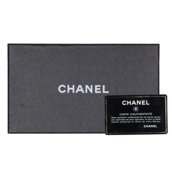 71178 7 Chanel Caviar Skin Bi fold Long Wallet Black