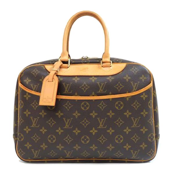 71205 1 Louis Vuitton Bowling Deauville Monogram Vanity Bag Brown