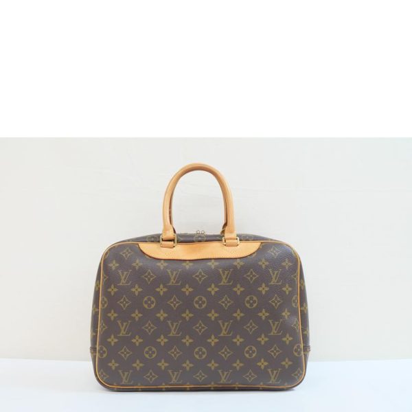 71205 2 Louis Vuitton Bowling Deauville Monogram Vanity Bag Brown