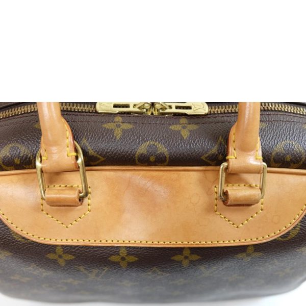 71205 6 Louis Vuitton Bowling Deauville Monogram Vanity Bag Brown