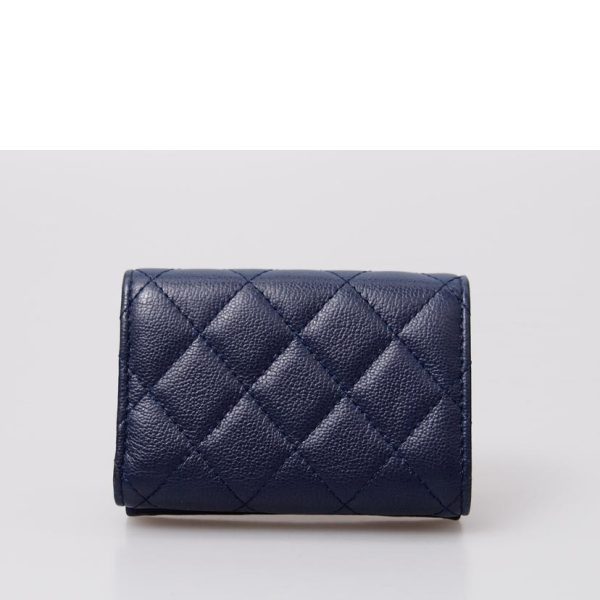 71210 2 Chanel Cocomark Matelasse Wallet Black