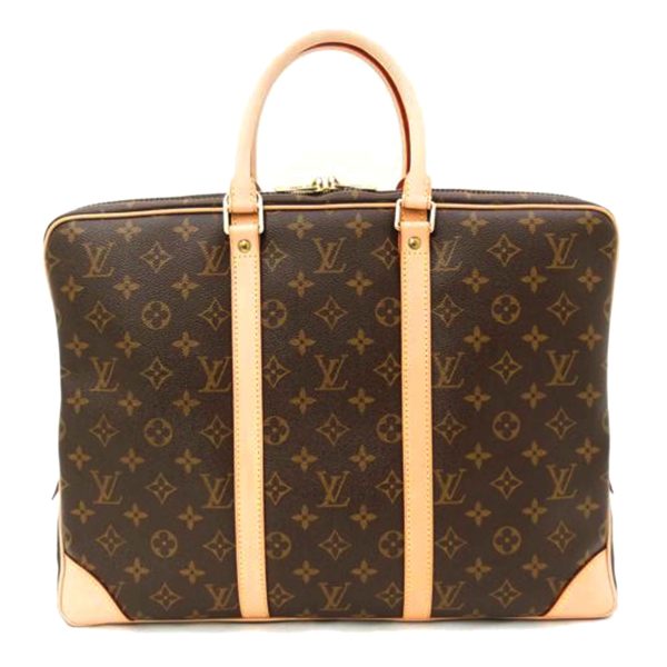 71212 1 Louis Vuitton Old Porte Document Voyage Monogram Bag Brown