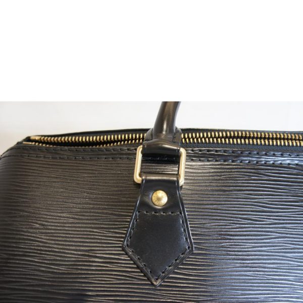 71246 7 Louis Vuitton Speedy 30 Epi Leather Bag Black