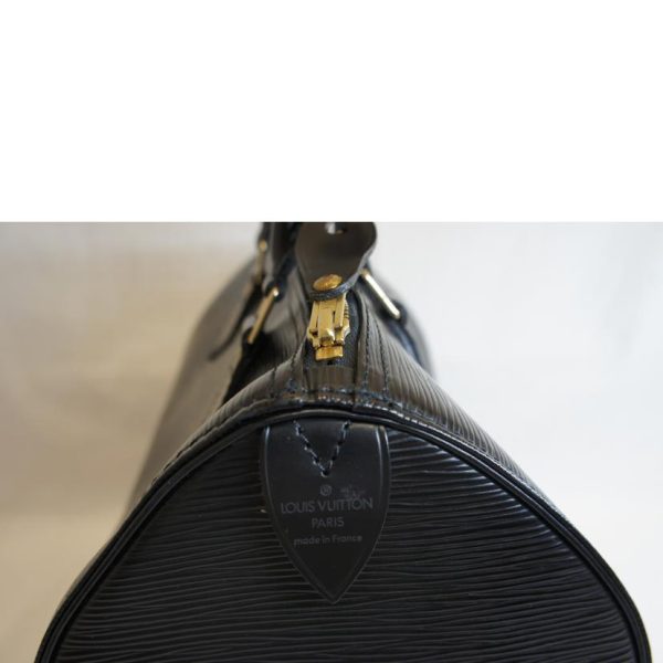 71246 8 Louis Vuitton Speedy 30 Epi Leather Bag Black