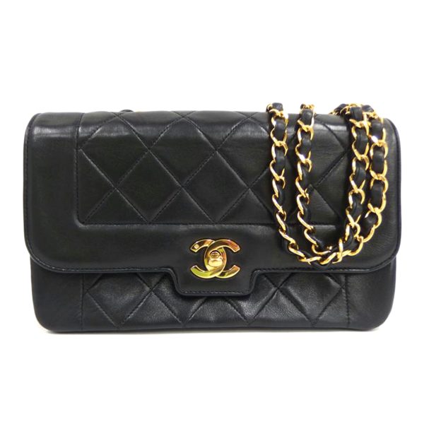 71252 1 CHANEL Matelasse Chain Shoulder Bag Black