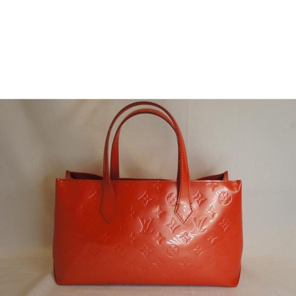 71253 2 Louis Vuitton Wilshire PM Vernis Leather Bag Red