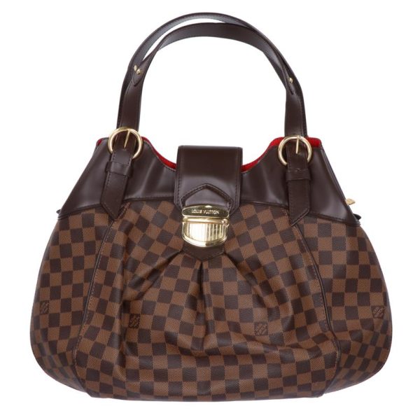 71267 1 Louis Vuitton Sistina Damier Handbag Ebene Brown