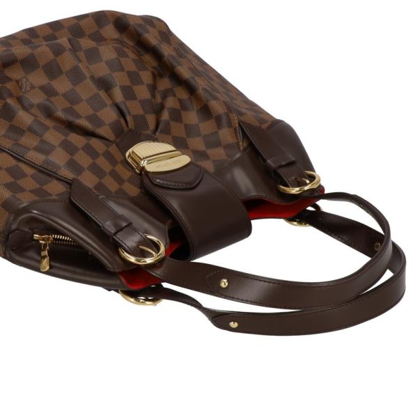 71267 4 Louis Vuitton Sistina Damier Handbag Ebene Brown