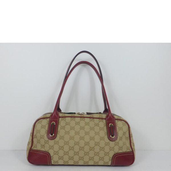 71283 2 Gucci GG Canvas Handbag Beige