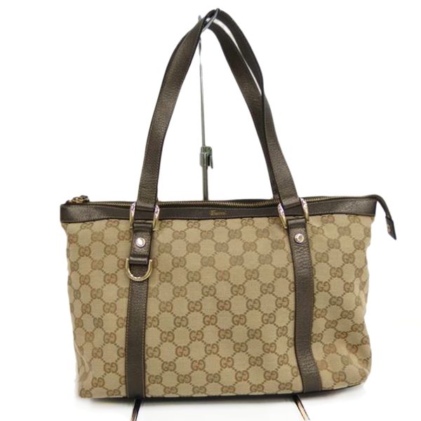 71290 1 Gucci GG Canvas Tote Bag Beige