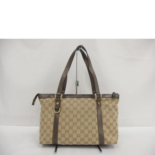 71290 2 Gucci GG Canvas Tote Bag Beige