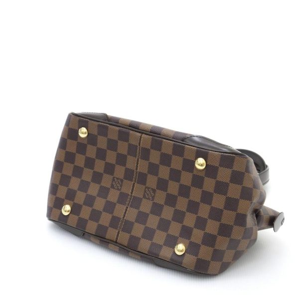 71307 3 Louis Vuitton Verona PM Damier Ebene Canvas Bag Brown