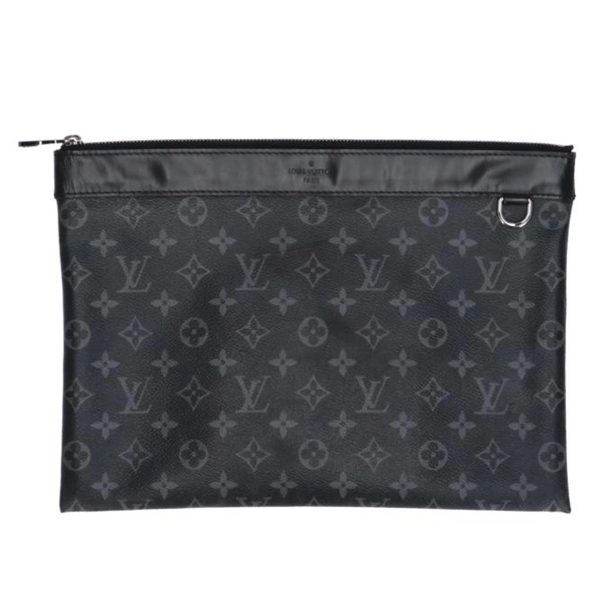 71380 1 Louis Vuitton Pochette Eclipse Bag Black