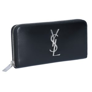 71429 1 SAINT LAURENT PARIS Long Wallet Cassandra Black