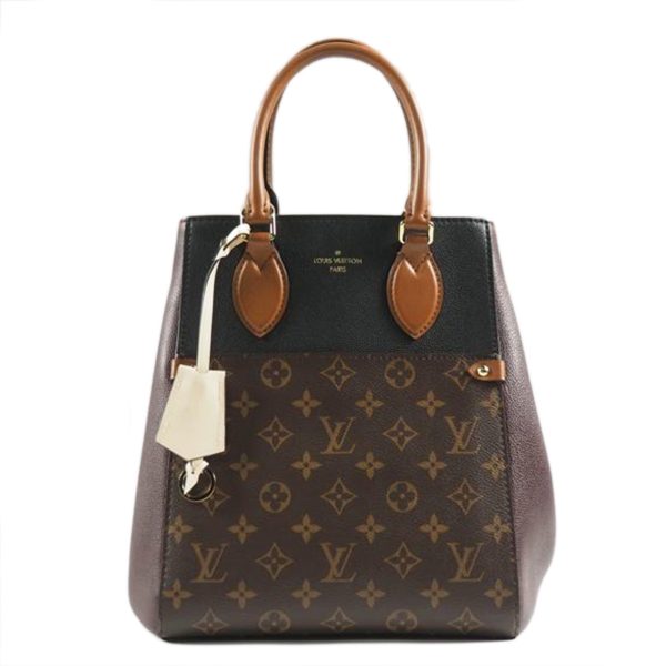 71440 1 Louis Vuitton Fold Tote MM Tote Bag Monogram Noir Wine