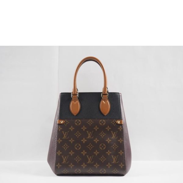 71440 2 Louis Vuitton Fold Tote MM Tote Bag Monogram Noir Wine