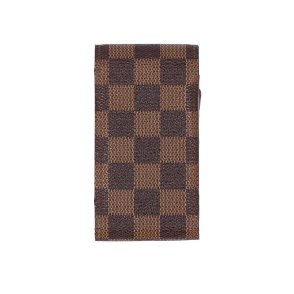 71475 2 Louis Vuitton Etuit Cigarette Damier Ebene Canvas Case Brown