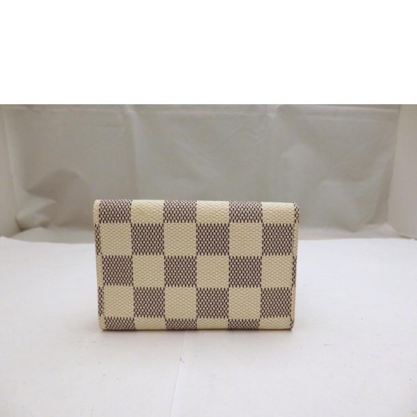 71485 2 Louis Vuitton Multicle 6 Key Holder Damier Azur Brown