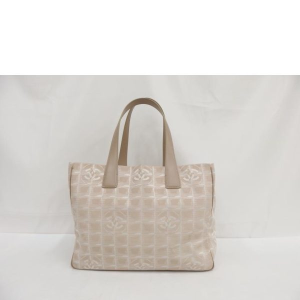 71511 2 Chanel Travel Line Tote Bag Beige