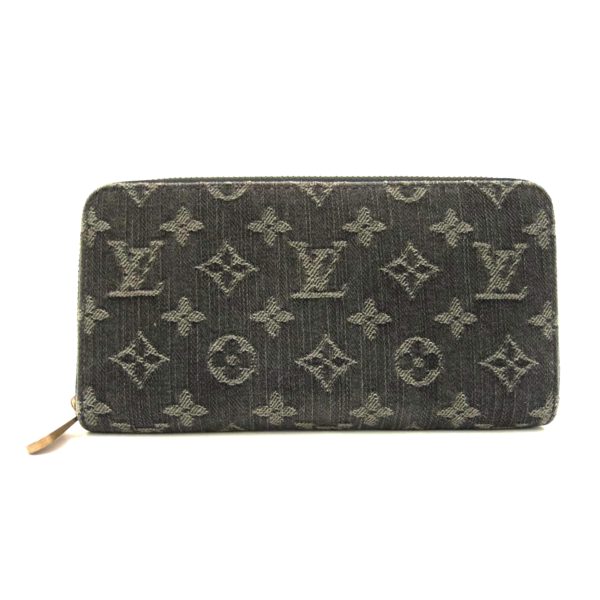 71527 1 Louis Vuitton Zippy Wallet Monogram Denim Noir