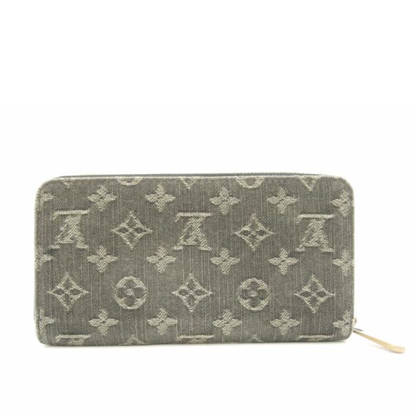 71527 2 Louis Vuitton Zippy Wallet Monogram Denim Noir