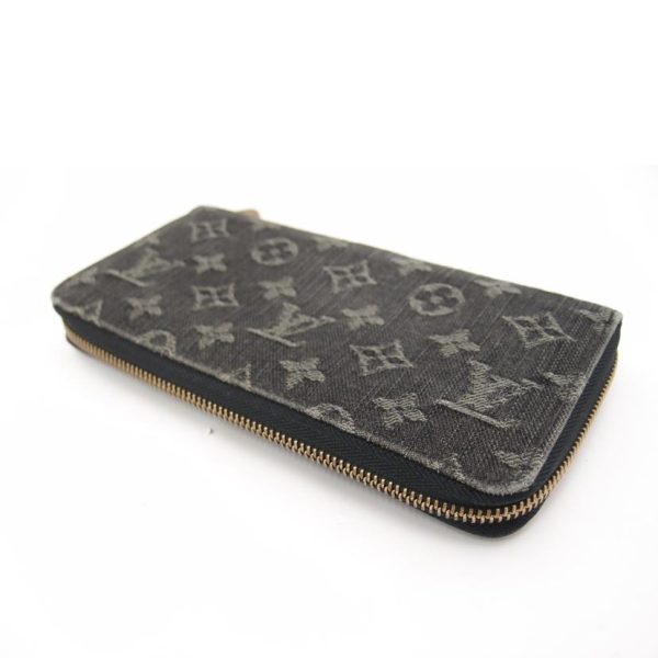 71527 3 Louis Vuitton Zippy Wallet Monogram Denim Noir