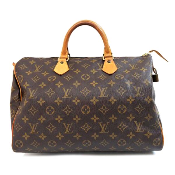 71540 2 Louis Vuitton Speedy Monogram Bag Brown