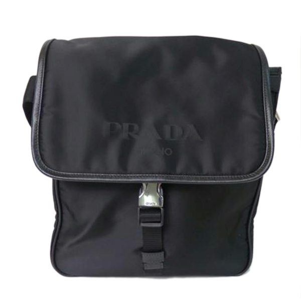 71560 1 Prada Nylon Shoulder Bag Black