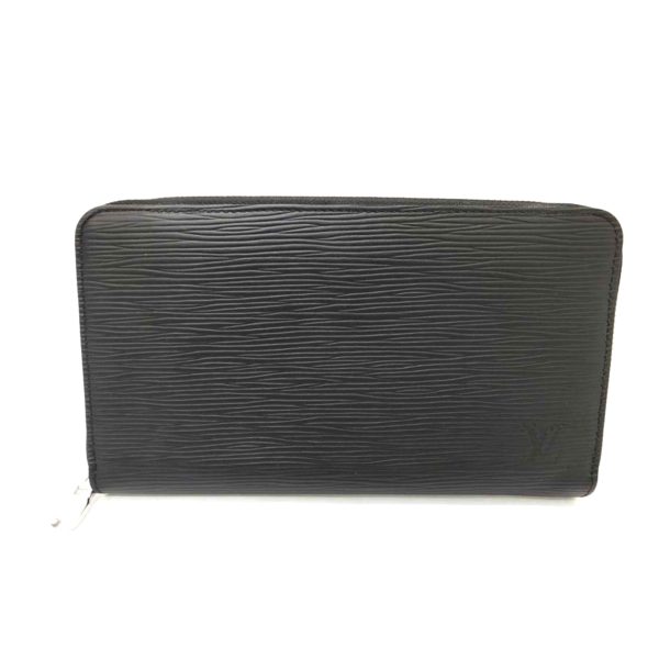 71567 1 Louis Vuitton Zippy Organizer Epi Leather Wallet Black