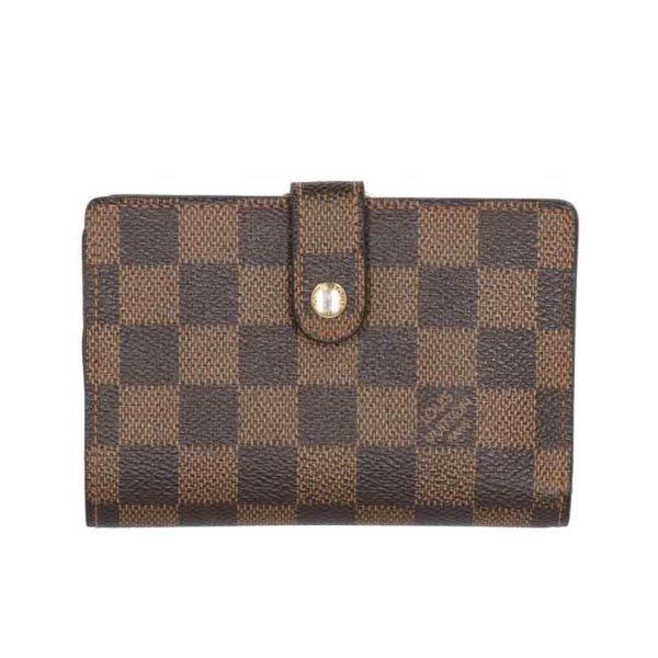 71595 1 Louis Vuitton Portefeuil Viennois Damier Ebene Wallet Brown