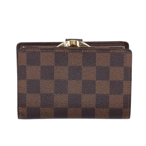 71595 2 Louis Vuitton Portefeuil Viennois Damier Ebene Wallet Brown