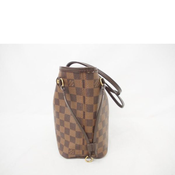 71618 3 Louis Vuitton Old Neverfull PM Damier Ebene Tote Bag Brown