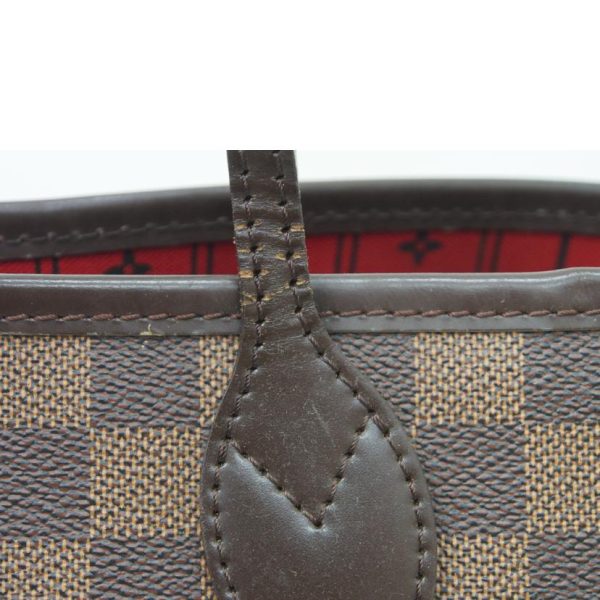 71618 6 Louis Vuitton Old Neverfull PM Damier Ebene Tote Bag Brown