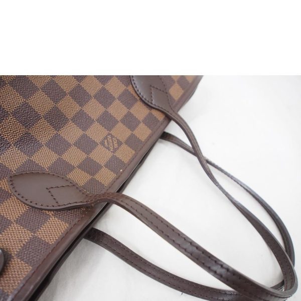 71618 7 Louis Vuitton Old Neverfull PM Damier Ebene Tote Bag Brown