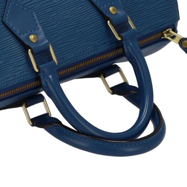 71655 5 Louis Vuitton Speedy 30 Handbag Epi Toledo Blue