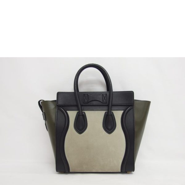 71693 2 Celine Luggage Micro Shopper Bag Tricolor