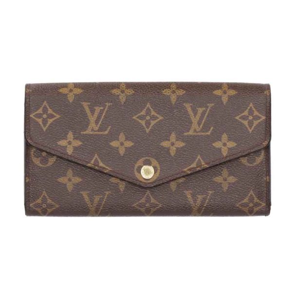 71717 1 Louis Vuitton Portefeuille Sarah Monogram Wallet Brown