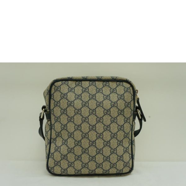 71729 2 Gucci GG Supreme PVC Shoulder Bag Beige