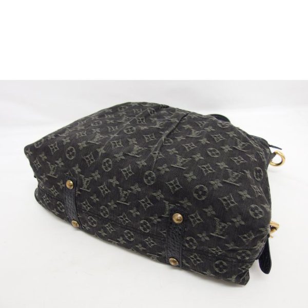 71730 3 Louis Vuitton Neocavi MM Shoulder Bag Monogram Denim Noir