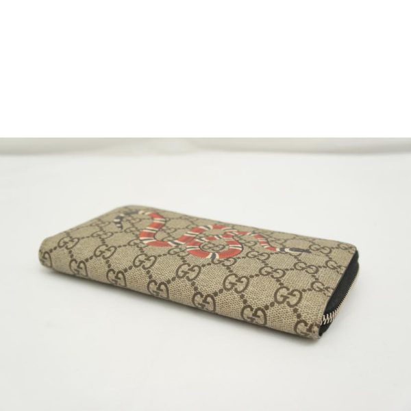 71740 3 Gucci Kingsnake GG Supreme Wallet