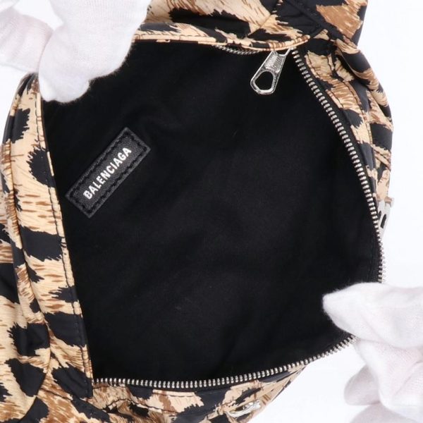 71765 5 Balenciaga Waist Pouch Black Leopard