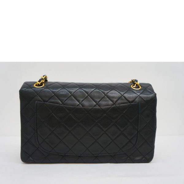 71781 2 Chanel Matra Serum Skin Chain Shoulder Bag Black