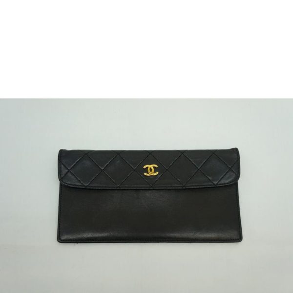 71781 6 Chanel Matra Serum Skin Chain Shoulder Bag Black