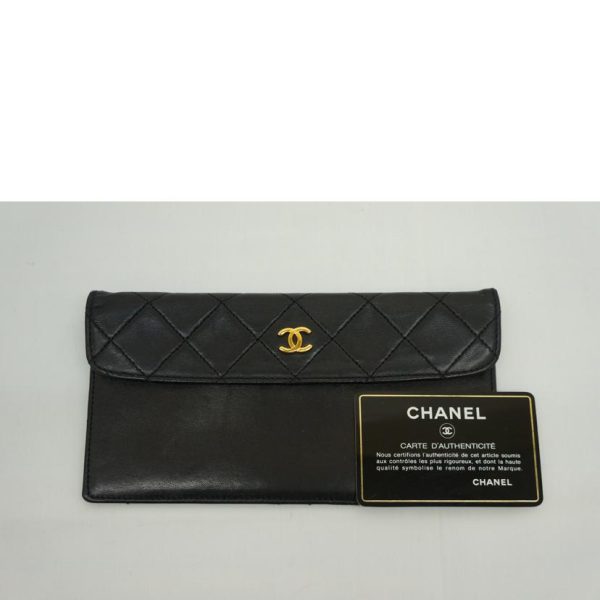 71781 7 Chanel Matra Serum Skin Chain Shoulder Bag Black