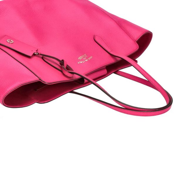 71833 3 Gucci Leather Swing Tote Pink