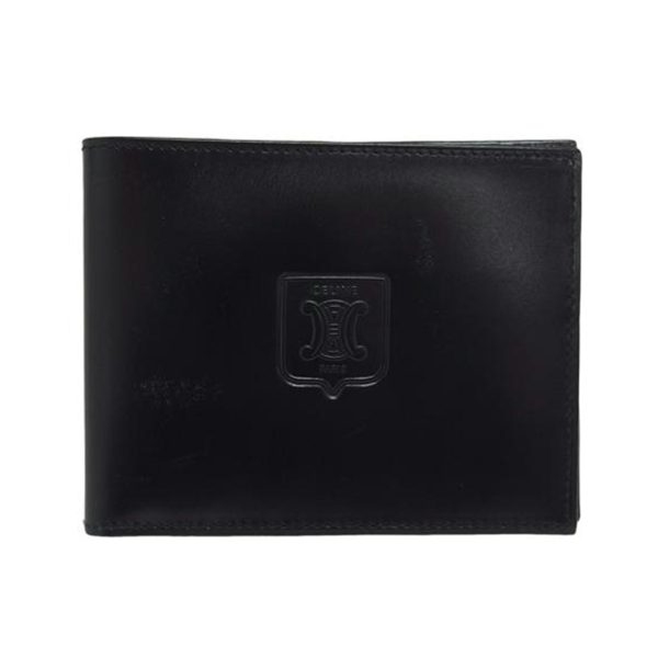 71840 1 Celine Bifold Wallet Card Compartment Black